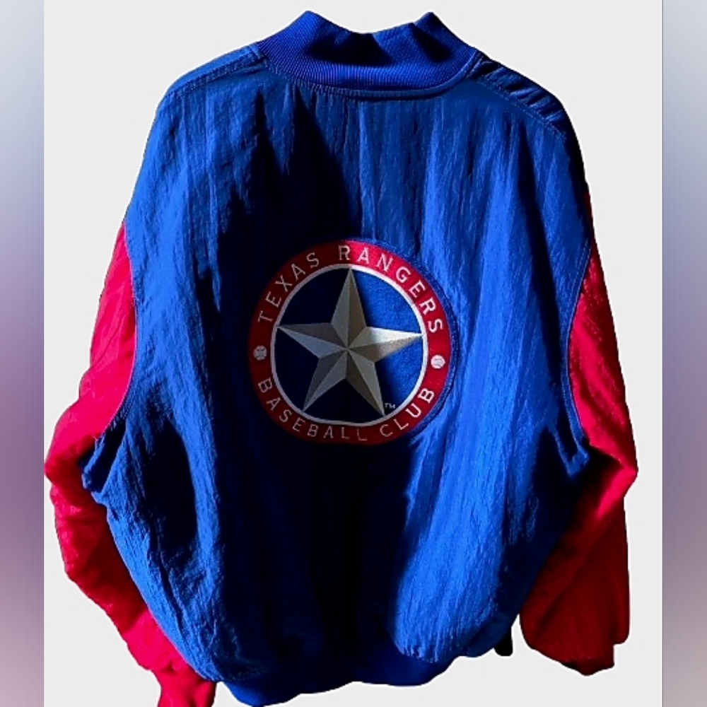 π£ Vintage 90s MLB βΎ Texas Rangersπ Mens Starter Bomber Jacket Size XL πΊπ² - Picture 3 of 8